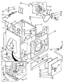 Cabinet Parts parts for Kenmore Dryer 110.87405110 (11087405110, 110 87405110) from AppliancePartsPros.com