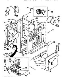 Cabinet parts for Kenmore Dryer 110.87405150 (11087405150, 110 87405150) from AppliancePartsPros.com