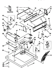 Top And Console parts for Kenmore Dryer 110.87405850 (11087405850, 110 87405850) from AppliancePartsPros.com