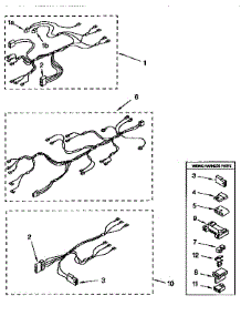 Wiring Harness parts for Kenmore Dryer 110.87405860 (11087405860, 110 87405860) from AppliancePartsPros.com
