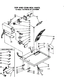 Top And Coin Box Parts parts for Sears Dryer 11087406100 from AppliancePartsPros.com