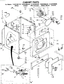 Cabinet Parts parts for Sears Dryer 11087406430 from AppliancePartsPros.com