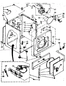 Cabinet Parts parts for Kenmore Dryer 110.87406650 (11087406650, 110 87406650) from AppliancePartsPros.com