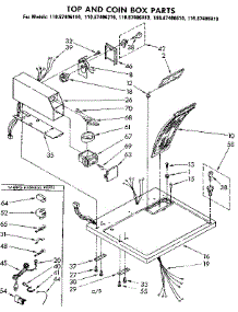 Top And Coin Box Parts parts for Sears Dryer 11087406810 from AppliancePartsPros.com