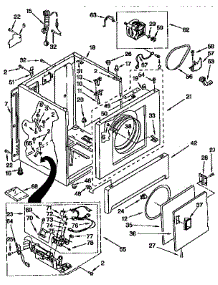 Cabinet parts for Kenmore Dryer 110.87407140 (11087407140, 110 87407140) from AppliancePartsPros.com