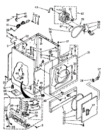 Cabinet Parts parts for Kenmore Dryer 110.87407800 (11087407800, 110 87407800) from AppliancePartsPros.com