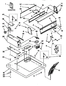 Top And Console parts for Kenmore Dryer 110.87407860 (11087407860, 110 87407860) from AppliancePartsPros.com