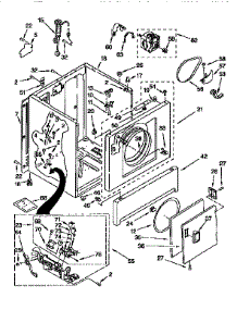 Cabinet parts for Kenmore Dryer 110.87407860 (11087407860, 110 87407860) from AppliancePartsPros.com
