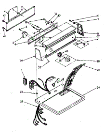 Top And Console parts for Kenmore Dryer 110.87427110 (11087427110, 110 87427110) from AppliancePartsPros.com