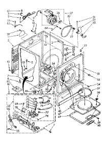 Cabinet Parts parts for Kenmore Dryer 110.87467300 (11087467300, 110 87467300) from AppliancePartsPros.com