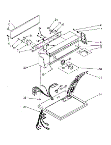Top And Console Parts parts for Kenmore Dryer 110.87467600 (11087467600, 110 87467600) from AppliancePartsPros.com