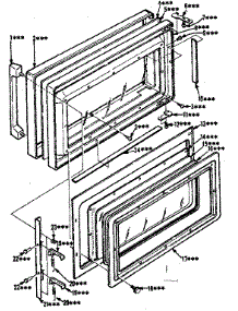 Door parts for Kenmore Microwave 564.8568511 (5648568511, 564 8568511) from AppliancePartsPros.com