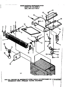 Grill And Duct Parts parts for Kenmore Microwave 564.8598510 (5648598510, 564 8598510) from AppliancePartsPros.com