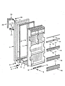 Door Parts parts for Kenmore Refrigerator 564.8611100 (5648611100, 564 8611100) from AppliancePartsPros.com