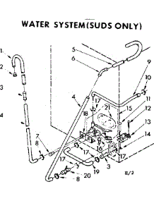 Water System Suds Only parts for Kenmore Washer 110.82082200 (11082082200, 110 82082200) from AppliancePartsPros.com