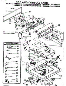 Top And Console Parts parts for Kenmore Washer 110.82082410 (11082082410, 110 82082410) from AppliancePartsPros.com