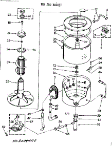 Tub And Basket Parts parts for Kenmore Washer 110.82094410 (11082094410, 110 82094410) from AppliancePartsPros.com