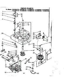 Drive Parts parts for Kenmore Washer 110.82094620 (11082094620, 110 82094620) from AppliancePartsPros.com