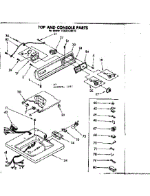Top And Console Parts parts for Kenmore Washer 110.82120110 (11082120110, 110 82120110) from AppliancePartsPros.com