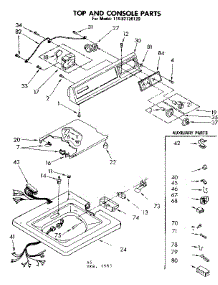 Top And Console Parts parts for Kenmore Washer 110.82120120 (11082120120, 110 82120120) from AppliancePartsPros.com