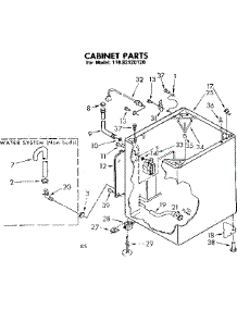 Cabinet Parts parts for Kenmore Washer 110.82120120 (11082120120, 110 82120120) from AppliancePartsPros.com