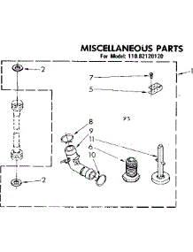 Miscellaneous Parts parts for Kenmore Washer 110.82120120 (11082120120, 110 82120120) from AppliancePartsPros.com