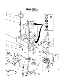 Drive Parts parts for Kenmore Washer 110.82120120 (11082120120, 110 82120120) from AppliancePartsPros.com