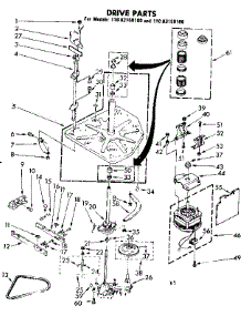 Drive Parts parts for Kenmore Washer 110.82150100 (11082150100, 110 82150100) from AppliancePartsPros.com