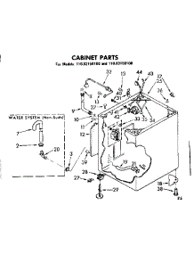 Cabinet Parts parts for Kenmore Washer 110.82150100 (11082150100, 110 82150100) from AppliancePartsPros.com