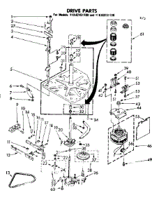 Drive Parts parts for Kenmore Washer 110.82151100 (11082151100, 110 82151100) from AppliancePartsPros.com