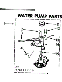 Water Pump Parts parts for Kenmore Washer 110.82151110 (11082151110, 110 82151110) from AppliancePartsPros.com