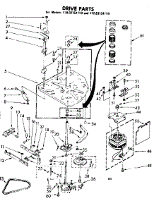 Drive Parts parts for Kenmore Washer 110.82151110 (11082151110, 110 82151110) from AppliancePartsPros.com
