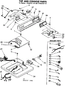 Top And Console Parts parts for Kenmore Washer 110.82151110 (11082151110, 110 82151110) from AppliancePartsPros.com