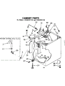 Cabinet Parts parts for Kenmore Washer 110.82151110 (11082151110, 110 82151110) from AppliancePartsPros.com