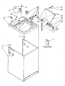 Top And Cabinet parts for Kenmore Washer 110.82982100 (11082982100, 110 82982100) from AppliancePartsPros.com