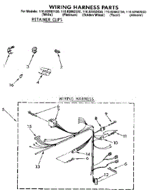Wiring Harness parts for Kenmore Washer 110.82982730 (11082982730, 110 82982730) from AppliancePartsPros.com