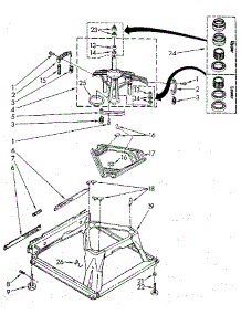 Machine Base parts for Kenmore Washer 110.82982820 (11082982820, 110 82982820) from AppliancePartsPros.com