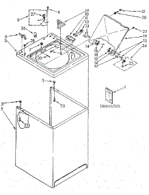 Top And Cabinet parts for Kenmore Washer 110.82982820 (11082982820, 110 82982820) from AppliancePartsPros.com