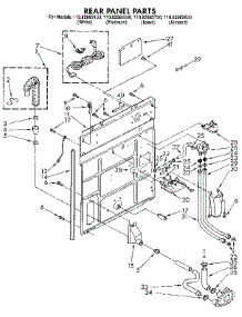 Rear Panel parts for Kenmore Washer 110.82983130 (11082983130, 110 82983130) from AppliancePartsPros.com