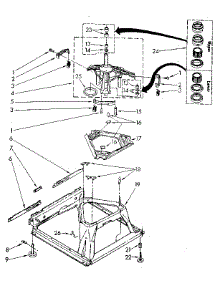 Machine Base parts for Kenmore Washer 110.82983300 (11082983300, 110 82983300) from AppliancePartsPros.com