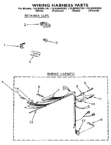 Wiring Harness parts for Kenmore Washer 110.82983330 (11082983330, 110 82983330) from AppliancePartsPros.com