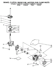 Brake, Clutch, Gearcase, Motor And Pump parts for Kenmore Washer 110.82983330 (11082983330, 110 82983330) from AppliancePartsPros.com