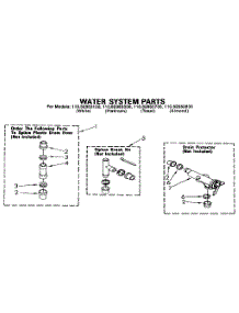 Water System parts for Kenmore Washer 110.82983330 (11082983330, 110 82983330) from AppliancePartsPros.com