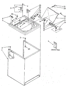 Top And Cabinet parts for Kenmore Washer 110.82983720 (11082983720, 110 82983720) from AppliancePartsPros.com