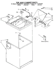 Top And Cabinet parts for Kenmore Washer 110.82983730 (11082983730, 110 82983730) from AppliancePartsPros.com