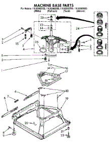 Machine Base Parts parts for Kenmore Washer 110.82983830 (11082983830, 110 82983830) from AppliancePartsPros.com