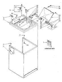 Top And Cabinet parts for Kenmore Washer 110.82984100 (11082984100, 110 82984100) from AppliancePartsPros.com