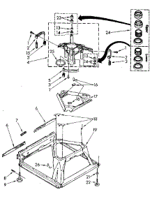 Machine Base parts for Kenmore Washer 110.82984120 (11082984120, 110 82984120) from AppliancePartsPros.com