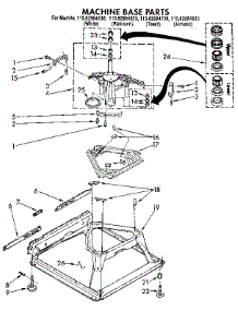 Machine Base parts for Kenmore Washer 110.82984130 (11082984130, 110 82984130) from AppliancePartsPros.com
