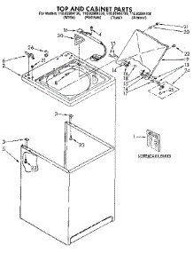 Top And Cabinet parts for Kenmore Washer 110.82984130 (11082984130, 110 82984130) from AppliancePartsPros.com